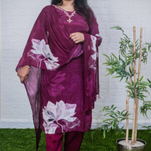 Crepe silk set