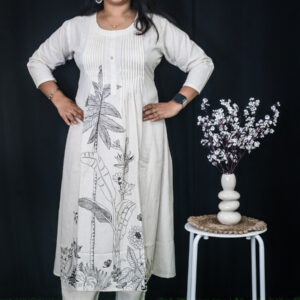 Printed khadi kurti