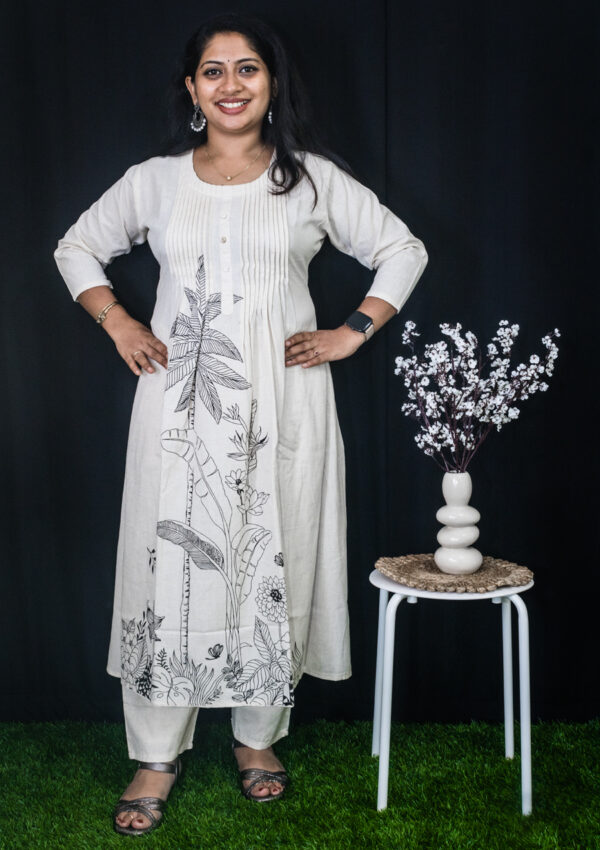 Printed khadi kurti