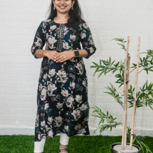 Floral straight cut Kurti