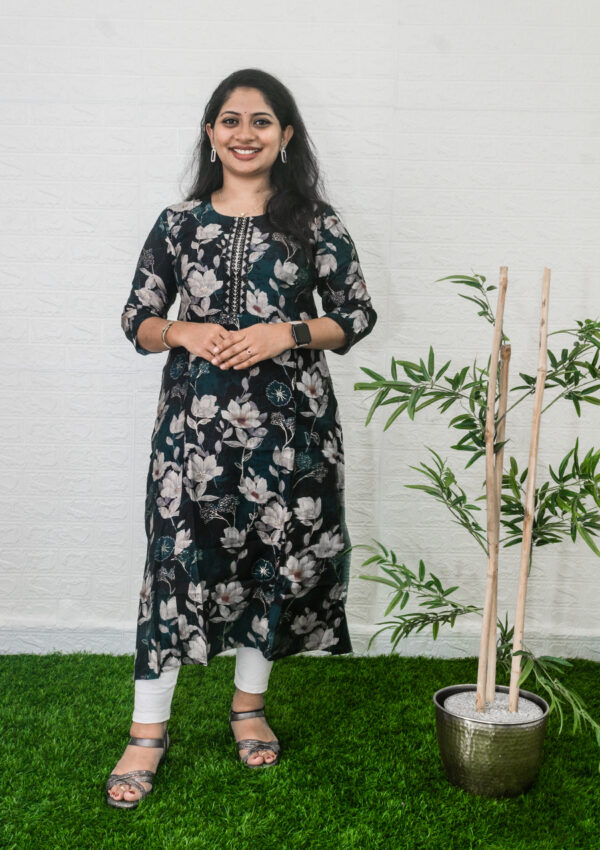 Floral straight cut Kurti