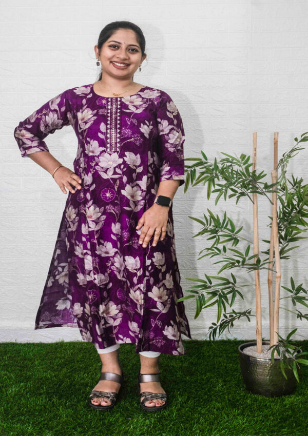 Floral straight cut Kurti