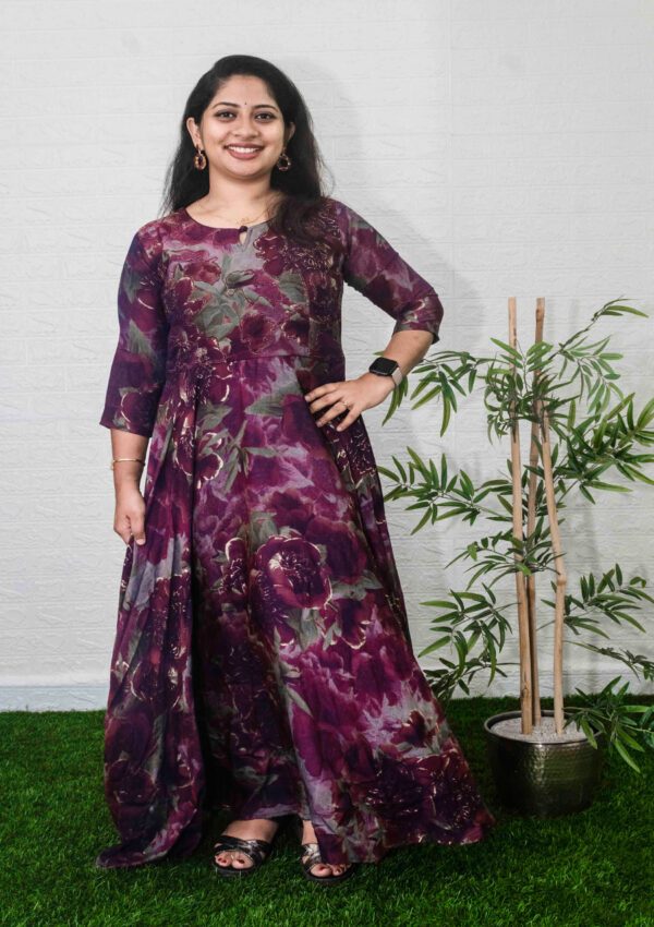Floral Fit and flare maxi dress