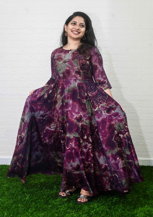 Floral Fit and flare maxi dress - Image 3