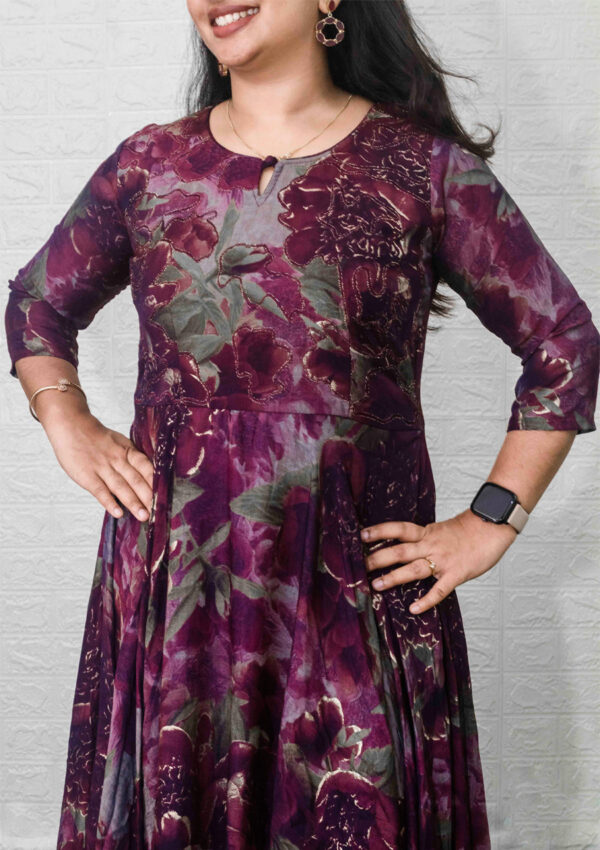 Floral Fit and flare maxi dress - Image 2