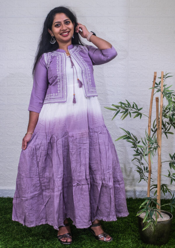 Jacket Fit and flare maxi dress