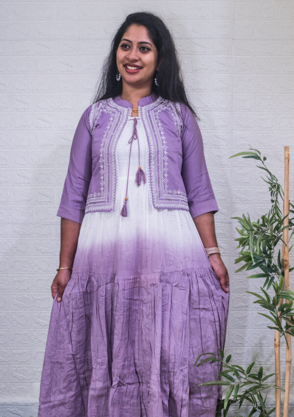 Jacket Fit and flare maxi dress - Image 3