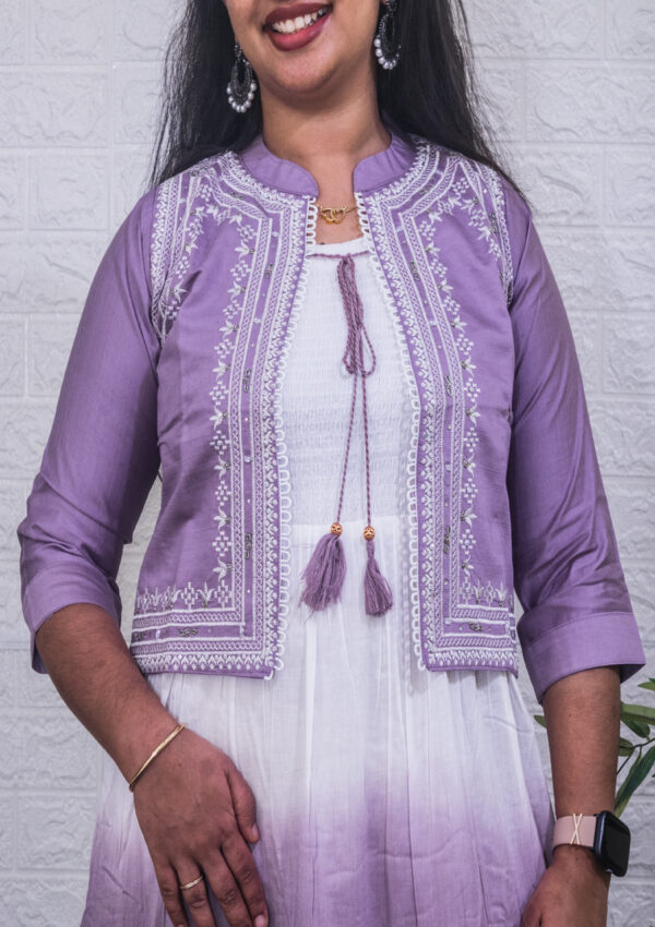 Jacket Fit and flare maxi dress - Image 2
