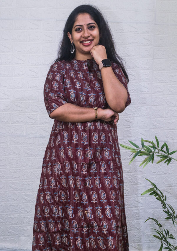 Printed A-line kurti - Image 3