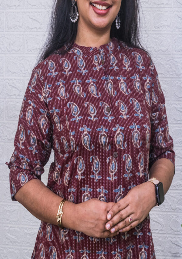 Printed A-line kurti - Image 2