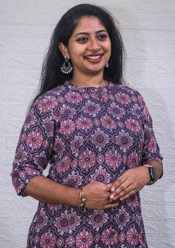 Printed A-line kurti - Image 2