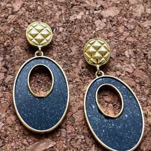 Midnight Ovaldrop Earring