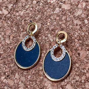 Midnight Crystal Loop Earring