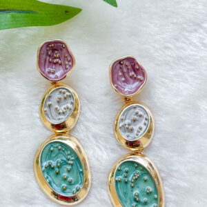 Triple Charm Earring - Multicolour 2