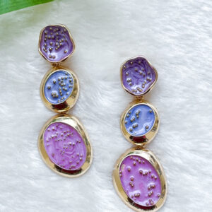 Triple Charm Earring - Multicolour 3