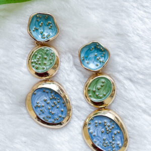 Triple Charm Earring - Multicolour 4