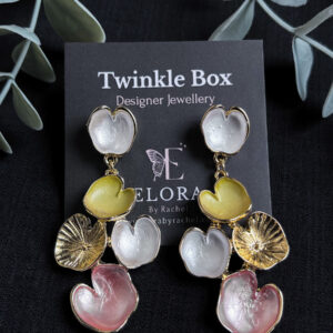 Opal Petal Dangles - Pink