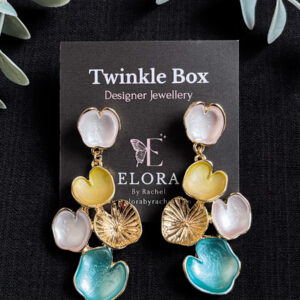 Opal Petal Dangles - Aqua