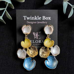 Opal Petal Dangles - Blue